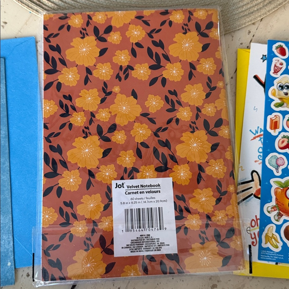 New 100 Sheets White Tissue Paper with Velvet Notebook, Stickers & 6 x Cards - Picture 13 of 15